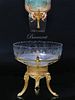 A Large 19th C. Baccarat Crystal Mounted Bronze Centerpiece