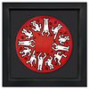 Keith Haring (1958-1990), "White on Red" Framed Limited Edition Plate with Letter of Authenticity.