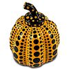 Yayoi Kusama, Lacquer-Painted Resin Pumpkin Sculpture (Yellow) with Letter of Authenticity.