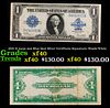 1923 Woods/White $1 large size Blue Seal Silver Certificate Grades xf