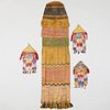 Group of Four Tibetan Embroidered and Tasseled Temple Banners