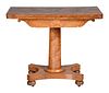 Louis Philippe Burl Wood Card Table