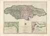 Finely engraved map of Jamaica