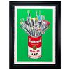 Mr. Brainwash, "Tomato Pop (Green)" Framed Limited Edition Hand-Finished Silk Screen. Hand Signed and Certificate of Authenticity.