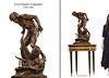 A Large 19th C. Leon Eugene Longepied Singed Patinated Bronze Sculpture