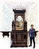 A MONUMENTAL LATE 18th C. INLAID MAMLUK REVIVAL CABINET
