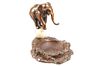 1923 Elephant Armour Bronze Cigar Ashtray