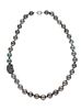 Tahitian Pearl Diamond Sapphire 14k Gold Necklace