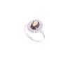 2.02ct Brown Sapphire VVS2 Diamond & Platinum Ring