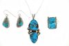 Navajo Sterling Silver Multi Turquoise Jewelry