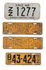 Minnesota & Arizona License Plates c. 1939-1948