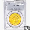 1851 $20 Gold Double Eagle PCGS XF45 