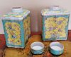 Chinese Porcelain Large set of Tea Jars Antique Style