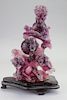 Chinese Carved Amethyst Floral Arrangement