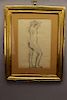 French School, Signed 20th C. Female Nude