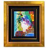 Peter Max, "Blushing Beauty" Framed Original Acrylic Painting, Hand Signed with Registration Number Certifying Authenticity