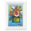 Peter Max- Original Mixed Media "Abstract Flowers"