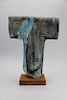 20th C. Robe Sculpture on Wooden Base