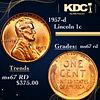 1957-d Lincoln Cent 1c Grades GEM++ Unc RD