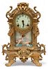 Ansonia Clock Company (American) French Style Gilt Metal Mantel Chime Clock, Ca. 1900, H 13" W 8"
