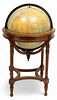 Globe of the World, Mahogany Frame, by Weber Costello Co., H 40" Dia. 23"