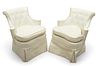 Faux Leather Upholstered Swiveling Club Chairs, Ca. 1960, H 33" W 23" Depth 20" 1 Pair