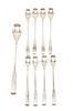George C. Erickson (American) Sterling Silver Long Spoons + Non-matching Porringer, L 11" 15t oz 10 pcs