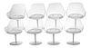 Erwim And Estelle Laverne (American, 1915-1997) for Formes Nouvelles Lucite And Polished Aluminum Ca. 1960, "Champagne Chairs", Set of 8