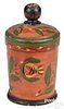 Joseph Lehn, turned and painted lidded canister