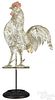 Small swell-bodied rooster weathervane, 19th c.
