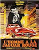 L’homme a la Jaguar Rouge (Death in a Red Jaguar), 1968, movie poster, by Saukoff, Germany