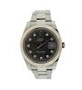 Rolex Datejust II Dark Rhodium Diamond 18k Gold Steel  Watch 116334