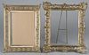 Two brass picture frames, 20'' x 17 1/4''and 19 1/2'' x 15''.