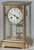 French crystal regulator clock, 10 1/2'' h.