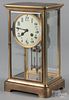 French crystal regulator clock with Japy Freres movement, , 11 3/4'' h.
