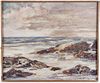 Leonid Gechtoff (American/Russian 1883-1941), oil on canvas coastal scene, signed lower right, 24'' x