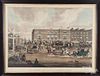 English color engraving, after James Pollard, titled The Elephant and Castle on the Brighton Road,