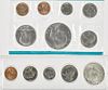 Assorted coins, to include three partial Mint sets, 1969-1974, $4.45 90% silver, approx. 250 steel p