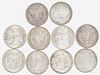 Ten Morgan silver dollars, to include seven 1921, two 1900 O, and one 1903.