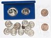 US Liberty Commemorative Coins set, 1986, together with $6.50 face value in 1964 Kennedy half dollar