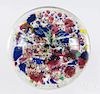 President McKinley memorial frit paperweight, with inscription over a ground of multicolored chips,