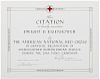 Truman, Harry. Signed Red Cross Award Citation Presented to Dwight D. Eisenhower.