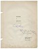 Miller, Arthur. Original Rehersal Script for The First Production of The Crucible