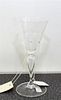 * A Venetian Glass Wine Goblet Height 7 1/4 inches.