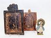 * Two Spanish Colonial Wood Icons Largest 13 x 8 1/8 inches.