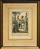 * A Framed Bookplate Engraving Framed: 13 x 10 1/2 inches.