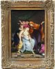 * A Continental Porcelain Plaque Height of porcelain 4 1/8 x width 2 7/8 inches.