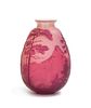 * Bucherer, , a cameo glass vase, of flattened ovoid form with flared mouth, decorated with a continuous mountain landscape