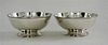 A Near Pair of Mexican Silver Footed Bowls, FAMSA, Mexico City, 20th Century, each of typical form.