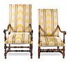 * A Pair of Henry II Style Armchairs Height 47 3/4 inches.